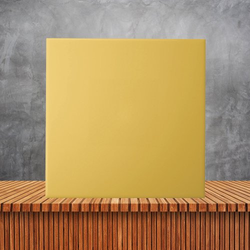Minimalist Busy Bee Yellow  Solid Color  Ceramic Tile