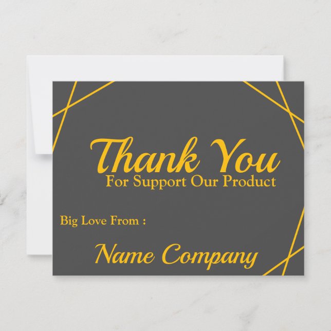 Minimalist but Elegant Thankyou Card  (Front)