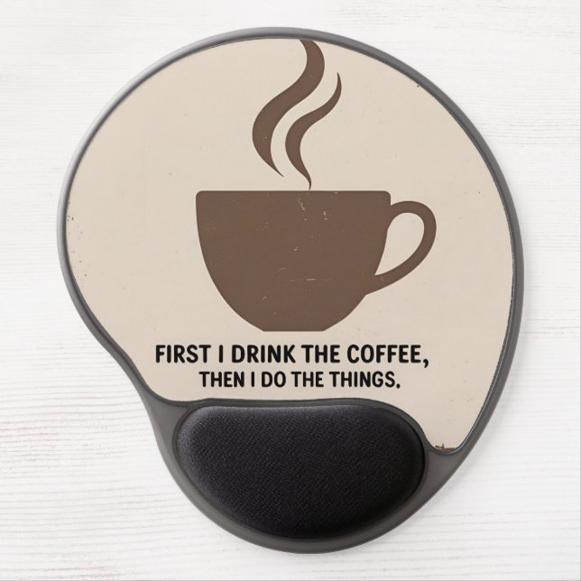 Minimalist “But First, Coffee” Mousepad – Stylish  (Front)