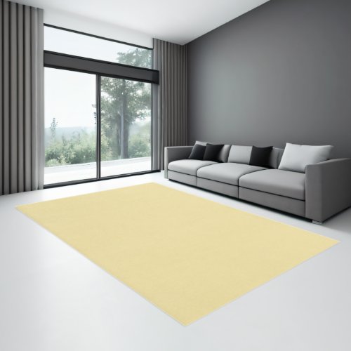 Minimalist Buttered Up yellow Solid Color  Rug