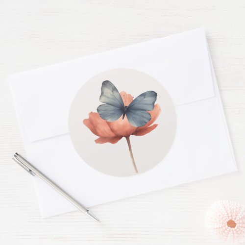 Minimalist Butterfly and Flower Stickers