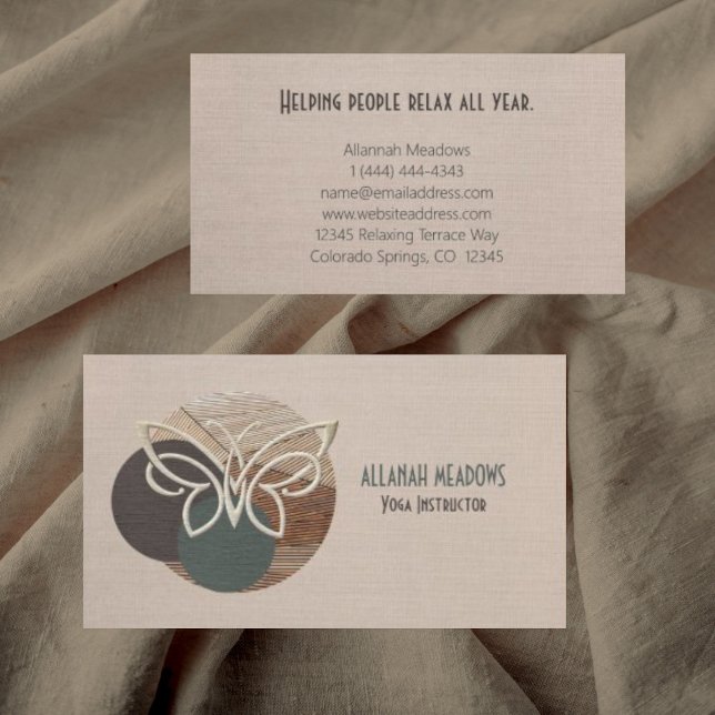 Minimalist Butterfly Bamboo Yoga Business Card (Creator Uploaded)