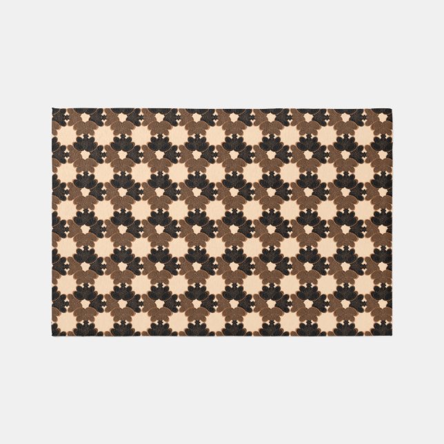 Minimalist butterfly geometric indoor rug (Front)
