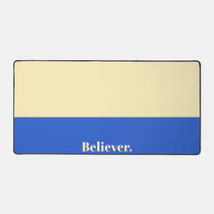 Minimalist Buttermilk Cream Two-Tone Desk Mat