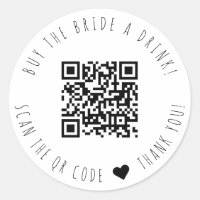Minimalist Buy The Bride A Drink QR Code