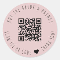 Minimalist Buy The Bride A Drink QR Code