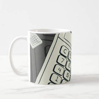 Minimalist Calculator and Math Pattern Illustratio Coffee Mug