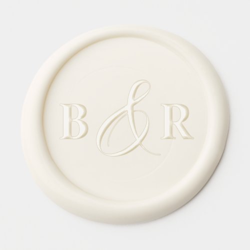 Minimalist Calligraphic Ampersand Wedding Initials Wax Seal Sticker