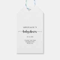 Minimalist Calligraphy Baby Shower Gift Tags