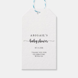 Minimalist Calligraphy Baby Shower Gift Tags