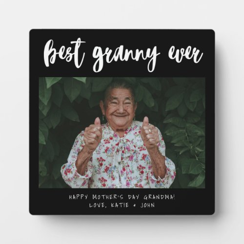  Minimalist Calligraphy Best Granny Ever Photo Plaque