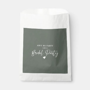 Minimalist Calligraphy Bridal Party Favor Bag