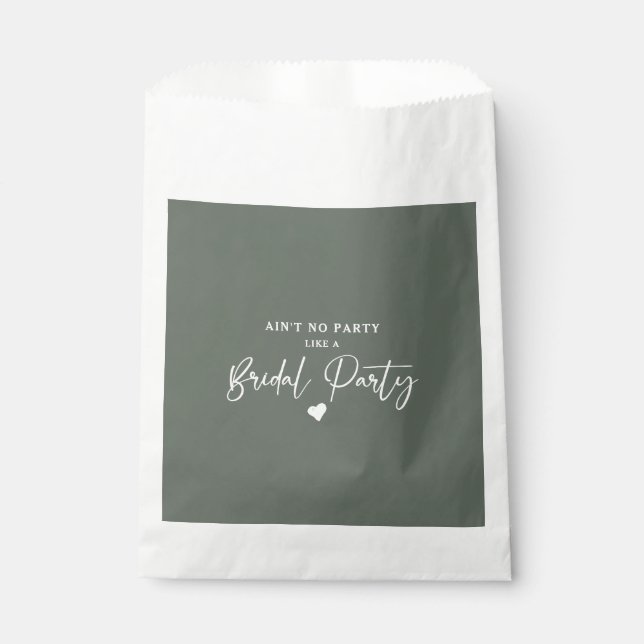 Minimalist Calligraphy Bridal Party  Favor Bag (Front)