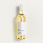 Minimalist Calligraphy Bridesmaid Proposal Wine Label<br><div class="desc">Designed to coordinate with for the «Modern Classic» Wedding Invitation Collection. To change details,  click «Personalize». View the collection link on this page to see all of the matching items in this beautiful design or see the collection here: https://bit.ly/3rQMpxU</div>