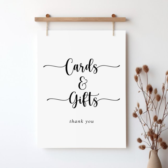 Minimalist Calligraphy Cards and Gifts Sign (Creator Uploaded)