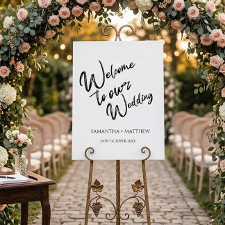 Minimalist Calligraphy Celebration Sign