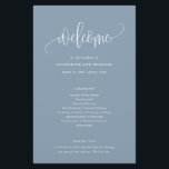 Minimalist Calligraphy Dusty Blue Paper Program<br><div class="desc">Add your information using the template form. The Customize Further feature can be used to access the advanced editing menu where you can change the font,  colors and layout of the text.</div>
