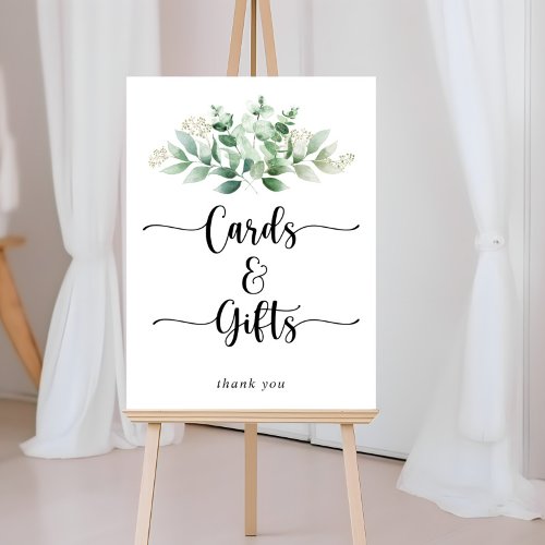Minimalist Calligraphy Eucalyptus Cards and Gifts  Poster