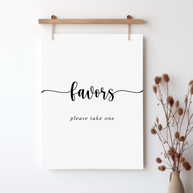 Minimalist Calligraphy Favors Sign (Creator Uploaded)