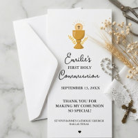 Minimalist Calligraphy First Holy Communion Prayer