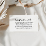 Minimalist Calligraphy Honeymoon Wish Enclosure Card<br><div class="desc">This minimalist calligraphy honeymoon wish enclosure card is perfect for a simple wedding. The design features a beautiful calligraphy black font in a white background to embellish your event.</div>