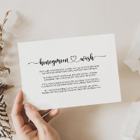 Minimalist Calligraphy Honeymoon Wish