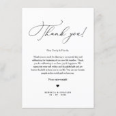 Minimalist Calligraphy Napkin Thank You Note Card | Zazzle