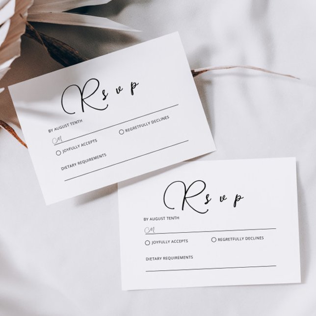 Minimalist Calligraphy RSVP Card (Creator Uploaded)