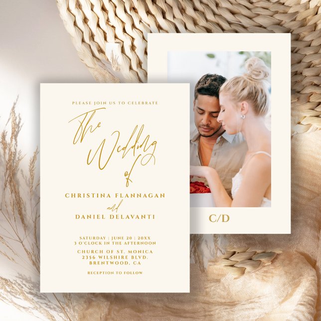 Minimalist Calligraphy Script The Wedding Of  Invitation (Creator Uploaded)