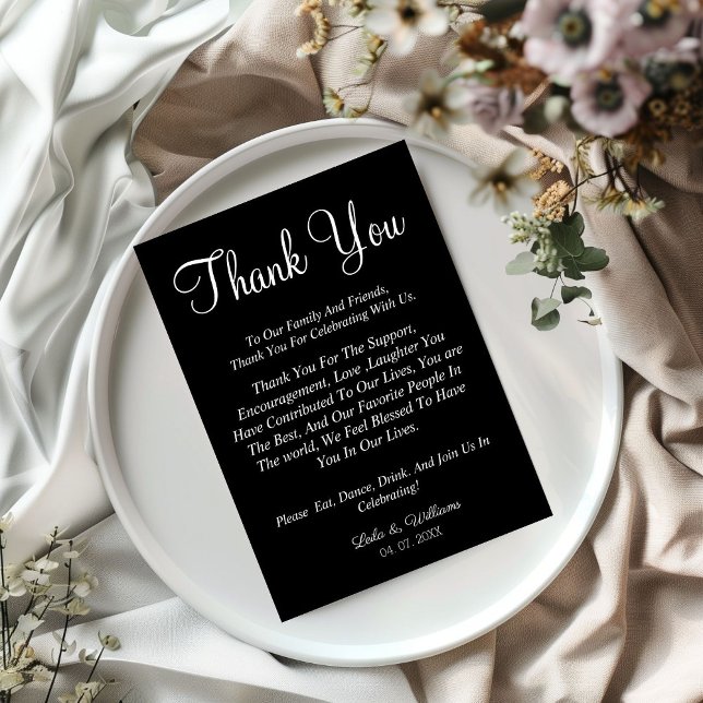 Minimalist Calligraphy script Wedding  Thank You  Card (Creator Uploaded)