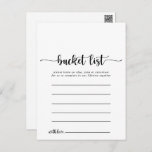 Minimalist Calligraphy Simple Bucket List Cards<br><div class="desc">These minimalist calligraphy simple bucket list cards are the perfect activity for a simple wedding reception or bridal shower. The simple and elegant design features classic and fancy script typography in black and white. Change the wording to suit any life event. Bucket list sign is sold separately.</div>