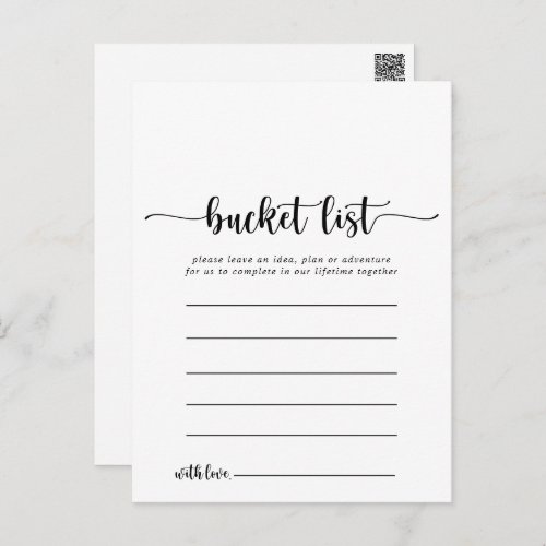 Minimalist Calligraphy Simple Bucket List Cards