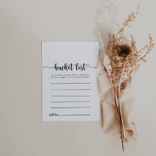 Minimalist Calligraphy Simple Bucket List Cards