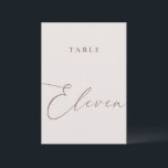 Minimalist Calligraphy Table Eleven Table Number<br><div class="desc">Help your guests find their way with these double sided table number cards. The neutral design features a minimalist card decorated with romantic and elegant typography. Designed to coordinate with for the «ETHEREAL» Wedding Invitation Collection. Other table numbers in the collection are sold separately. View the collection link on this...</div>