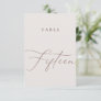 Minimalist Calligraphy Table Fifteen Table Number