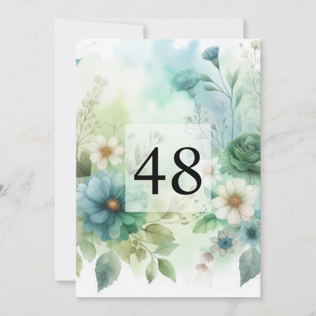 Minimalist calligraphy text birthday party  invitation (Front)