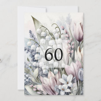 Minimalist calligraphy text birthday party invitation