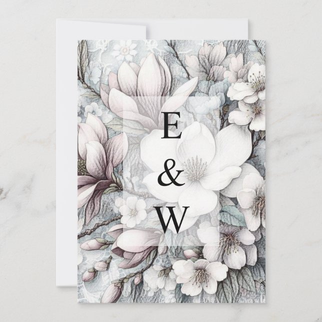 Minimalist calligraphy text  invitation (Front)