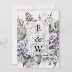 Minimalist calligraphy text invitation