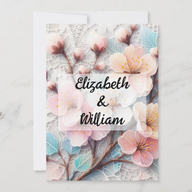 Minimalist calligraphy text  invitation (Front)