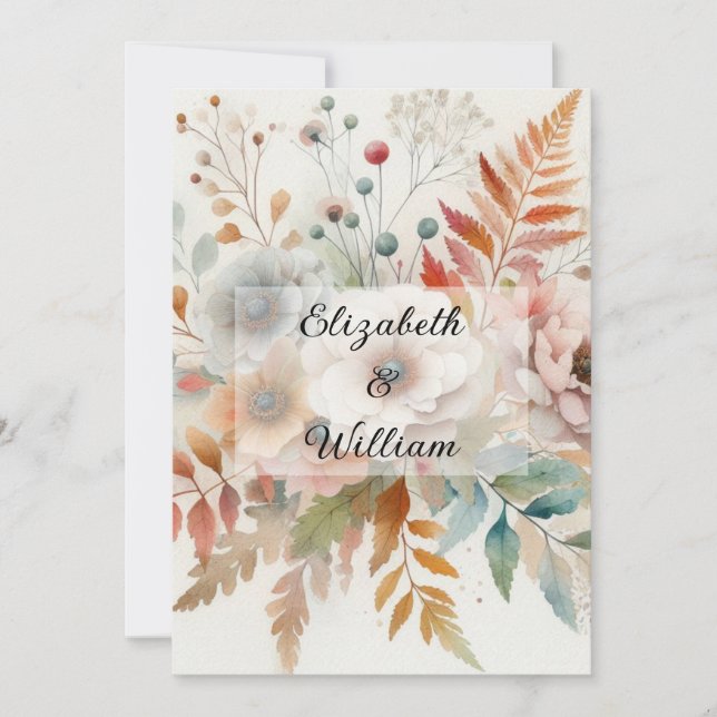 Minimalist calligraphy text  invitation (Front)