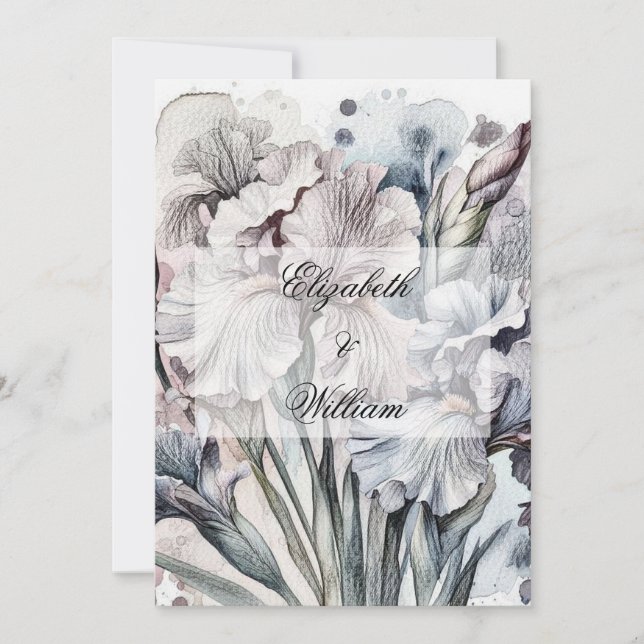 Minimalist calligraphy text  invitation (Front)