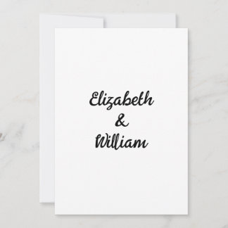 Minimalist calligraphy text invitation