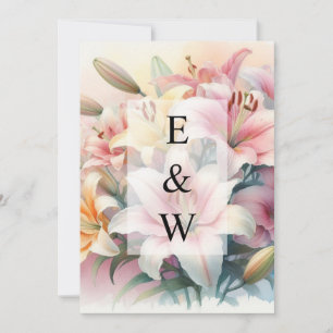 Minimalist calligraphy text invitation