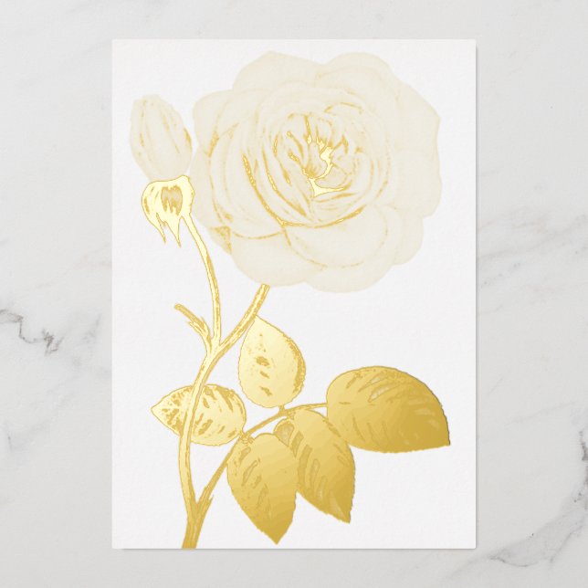 Minimalist calligraphy text  invitation foil invitation (Front)