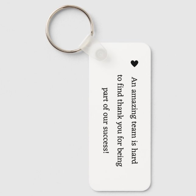 Minimalist calligraphy thank you appreciation gift keychain (Front)