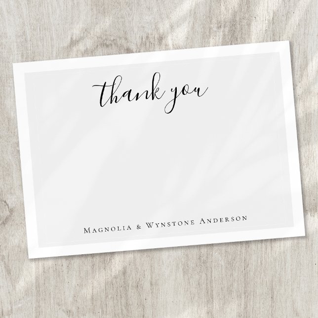 Minimalist Calligraphy Thank You Note Card (Creator Uploaded)