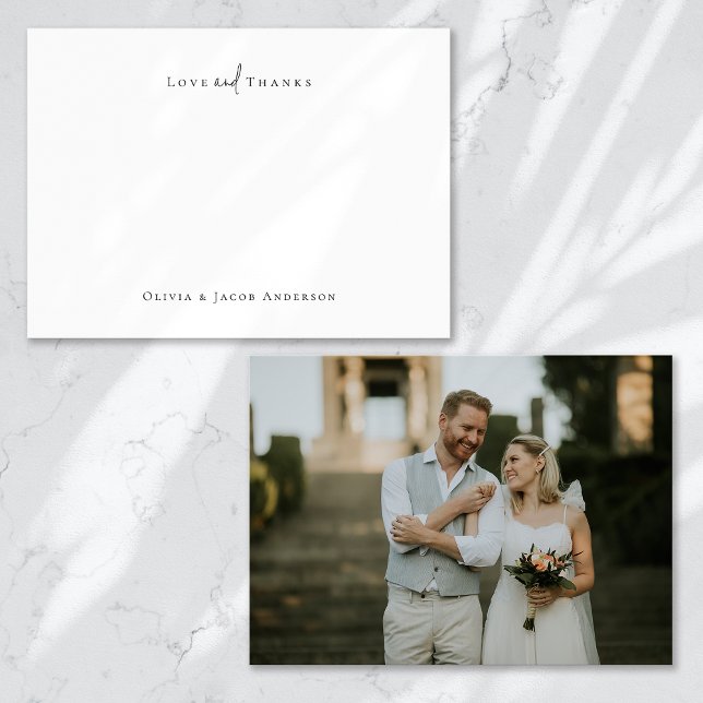 Minimalist Calligraphy Thank You Note Card (Creator Uploaded)