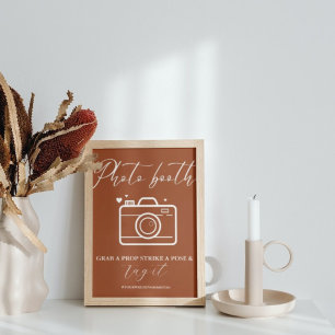 Minimalist Calligraphy Wedding Photo Booth Sign