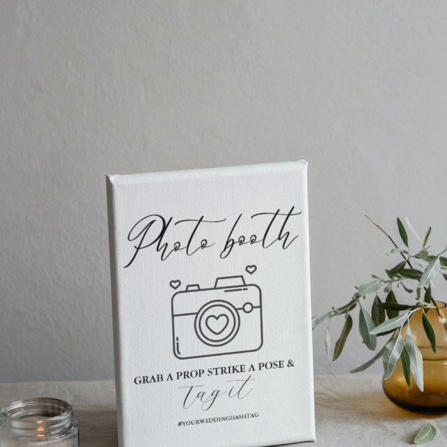 Minimalist  Calligraphy Wedding Photo Booth Sign (Creator Uploaded)